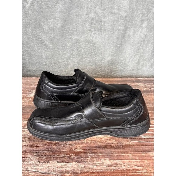 Orthofeet Mens Black Leather Slip On Shoes Size 12 M Adjustable Strap‎ Comfort main image 9